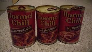 Hormel Chili No Beand Hot Dog Hotmel Chili Chunky Beef Chili No Beans [upl. by Annahaj]