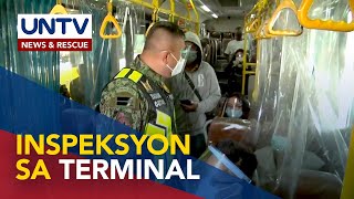 HPG ininspeksyon ang ilang terminal ng bus sa NCR para sa long holiday [upl. by Zetnauq]