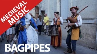 Bagpipes and Drums Medieval Music near a Castle a Fortress in France  Hurryken Production [upl. by Claude]