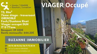 GRENOBLE boulevard Foch T4 balcon Sud VIAGER Occupé 1T [upl. by Altis17]