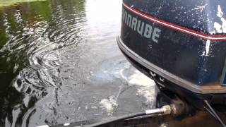 Our 1990 Evinrude 88 spl warm start rev and idle [upl. by Kurtis944]