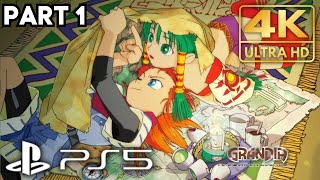 Grandia Gameplay Walkthrough Part 1  PS5 PS1  4K HDR No Commentary Gaming [upl. by Reine632]