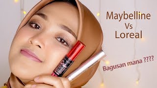 BATTLE MASKARA  Maybelline The Falsies Push Up Drama VS Loreal Paris Voluminous Lash Paradise [upl. by Amethyst]