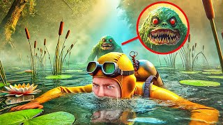 SCUBA DIVING TO DEFEAT THE POND MONSTER SAVING LOGAN [upl. by Issirk]