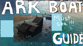 Mining Boat Tutorial Deadly PvP motorboat  Ark Survival Evolved [upl. by Eseuqcaj]