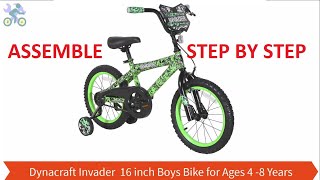 How To Assemble Dynacraft Invader 16 inch Boys Bike for Ages 48 Years [upl. by Sidoma976]