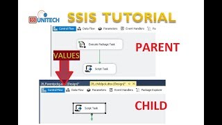 Pass value from Parent Package to Child Package in SSIS  ssis tutorial part 67 [upl. by Eerrehc]