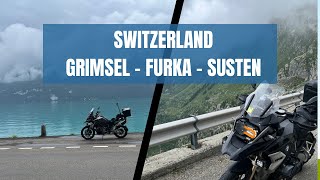 Epic Swiss Alpine Ride Conquering Grimsel Susten and Furka Passes on my R1250GS [upl. by Durward]