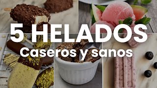 5 HELADOS CASEROS SALUDABLES para BAJAR PESO🍦🔥📉 Super fáciles [upl. by Grunberg]