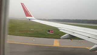 norwegian b737 takeoff PLQOSL Warming interruptions [upl. by Jacinta]