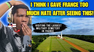 guy learning history reacts to Silent Cities Visiting the LARGEST Military Cemetery in France [upl. by Rabkin]