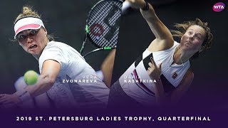 Vera Zvonareva vs Daria Kasatkina  2019 St Petersburg Ladies Trophy Quarterfinal [upl. by Inalaeham666]