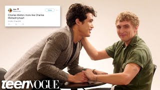 Riverdales Charles Melton and Hart Denton Compete in a Compliment Battle  Teen Vogue [upl. by Ainecey]