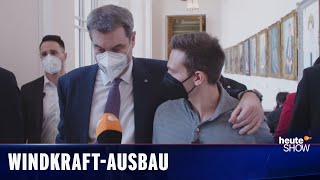 Darum gibt es in Bayern so wenige Windräder  heuteshow vom 04032022 [upl. by Mobley]