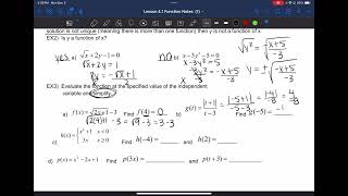 Lesson 41 Function Notation [upl. by Marja]