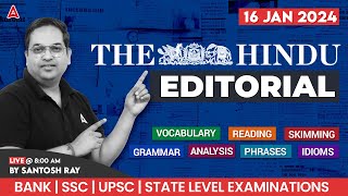 The Hindu Editorial Analysis  The Hindu Vocabulary by Santosh Ray  Bank SSC amp Railway Exams [upl. by Netty]