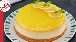 ASLA ÇATLAMAYAN 👌🏻 Kolay Limonlu Cheesecake Tarifi 🍋🍰 [upl. by Arlina]