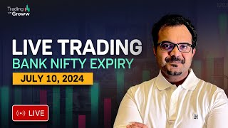 LIVE TRADING BANKNIFTY OPTIONS EXPIRY 10th July 2024  LIVE ANALYSIS🔴 livetrading banknifty [upl. by Nilyram]