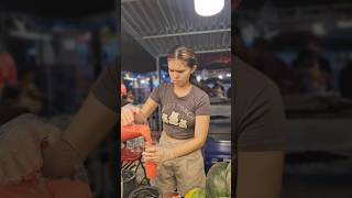 Fresh Watermelon luice  Fruit Cutting Skills short streetfood [upl. by Anneehs]