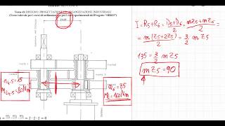 Temi desame  ITIS 2011  Argano a ingranaggi  Parte2  dimensionamento ruote dentate [upl. by Eanar]