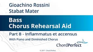 Rossinis Stabat Mater Part 8  Inflammatus et accensus  Bass Chorus Rehearsal Aid [upl. by Kenwood]