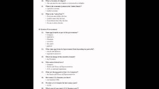 100 US Citizenship Questions 135 Part 1 [upl. by Henleigh976]