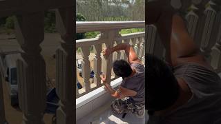 Balcony railing installation processshorts [upl. by Anawot]