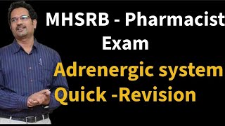 MHSRB exam  Adrenergic system Quick revision [upl. by Eerihs]