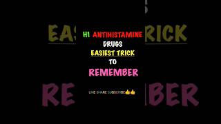 H1 ANTIHISTAMINIC DRUGS EASIEST MNEMONIC H1 BLOCKER youtubeshorts study pharmacy shorts mbbs [upl. by Haim349]