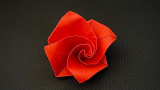 einfache Origami Rose falten 🌹 Origami Rose easy 🌹 DIY Origami Tutorial [upl. by Marvel109]