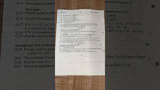 CLASS 11TH MATHS AND STATISTICS 202324 PAPER 50 MARKS PAPER [upl. by Elidad]