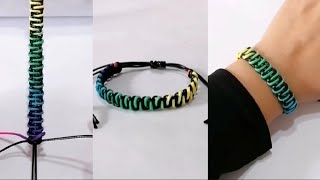 👉TUTORIAL Haz esta Pulsera que parece complicada pero son Sencillas Aprende este patrón secreto [upl. by Akirdna]