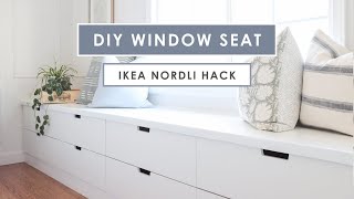 DIY Window Seat with Ikea Nordli Hack [upl. by Bornstein]