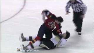 Eric Tangradi vs Erik Gudbranson Jan 13 2012 [upl. by Utta]