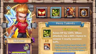 800K Might Hero Altar Review 24  The Heroes  Castle Clash [upl. by Eelrebma]