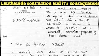 What is lanthanide contraction what are the consequences of lanthanide contraction [upl. by Heilner]