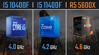 I5 10400F vs I5 11400F vs Ryzen 5 5600X  1080P 1440P amp 4K Benchmarks [upl. by Nebra]