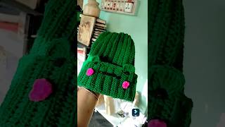 Ribbed 🐸 frog beanie crochet 🧶 tutorials minivlog knittingvlog crochet [upl. by Hild]