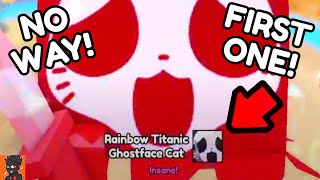 👻OMG I HATCHED THE FIRST RAINBOW TITANIC GHOSTFACE CAT👻 Pet Simulator 99 [upl. by Aruon]