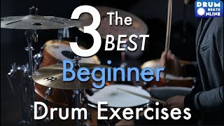 The 3 BEST Beginner Drum Exercises  Drum Lesson  Drum Beats Online [upl. by Nicks]