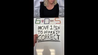 Move 1 Pen to Make 6  0  5 Correct [upl. by Tal]