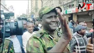 WATCH POLICE BOSS BUNGEI PROTECTING GEN Z WHILE PROTESTING IN CBD [upl. by Acirahs]