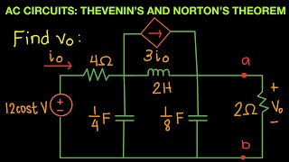 AC Circuit Episode 26 Thevenin’s and Norton’s Theorem Part 2 [upl. by Lamej633]