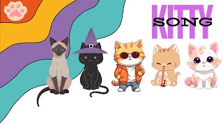 Kitty Kitty Meow Meow 🐱  Fun Kids Song About Cats  Sing Along with Lyrics [upl. by Elleirol]