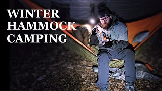 Solo Winter Hammock Camping In A Remote Wilderness [upl. by Marchall461]