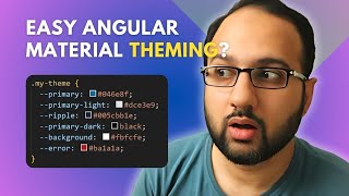 Easy Dynamic Angular Material Theming with just 6 colors [upl. by Aicilyhp]