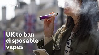 Disposable vapes to be banned and flavours limited to tackle ‘alarming’ rise in children vaping [upl. by Gisele]