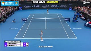 Sabalenka vs Rybakina Highlights  Brisbane International  Final  Rybakina vs Sabalenka highlights [upl. by Siward629]