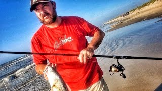 How To Catch Fish on Padre Islands Beaches  A Fishing Vlog [upl. by Nahtnanhoj]