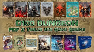 PRODUCT REVIEW PDF 2 TABLE AND GAME SHEETS MK GAMES D100 DUNGEON D100 SPACE [upl. by Neehar]